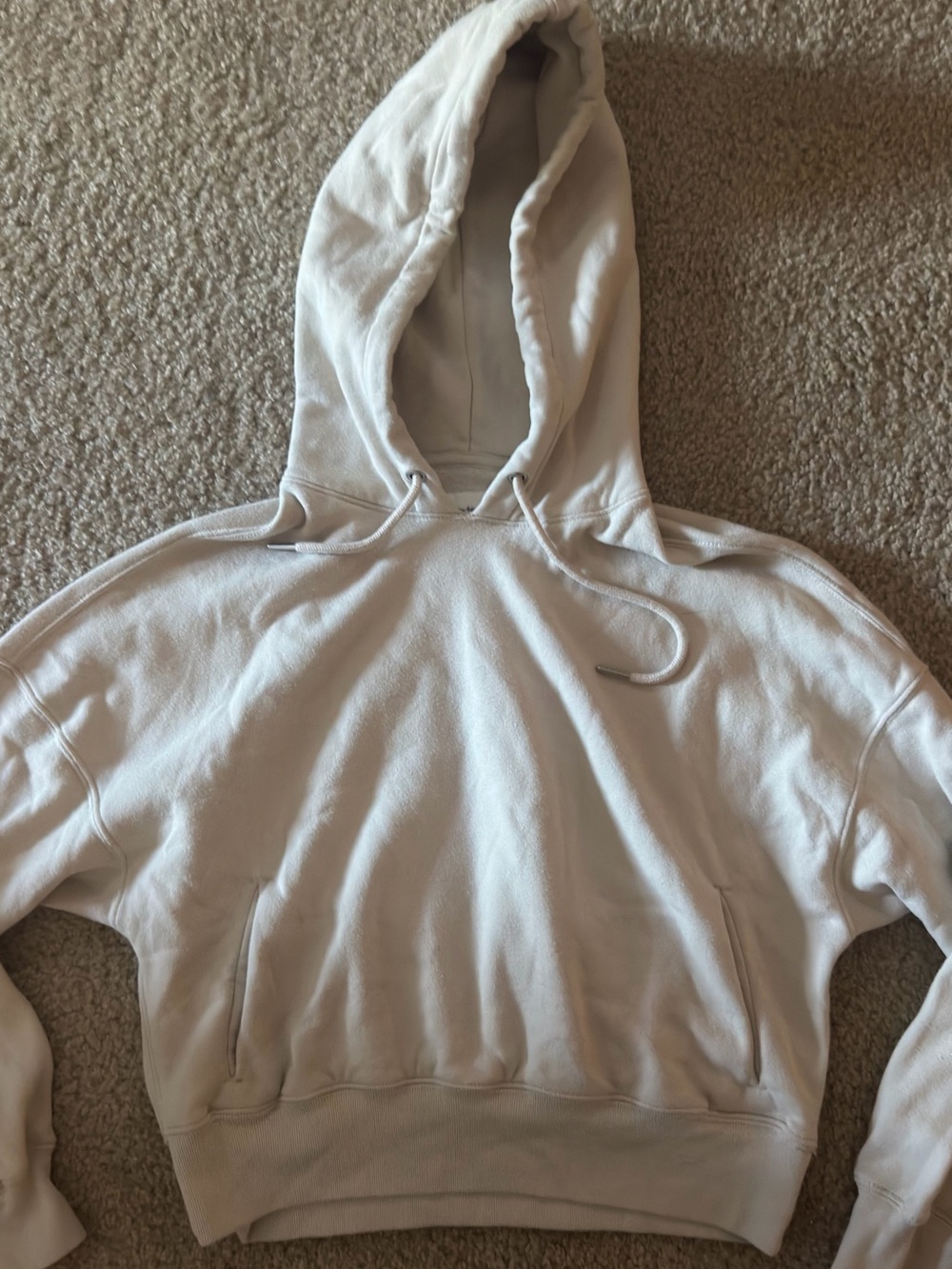 Abercrombie & Fitch Cream Women's Pullover Hoodie